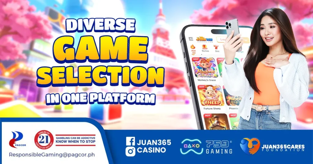 diverse game selection in one platform